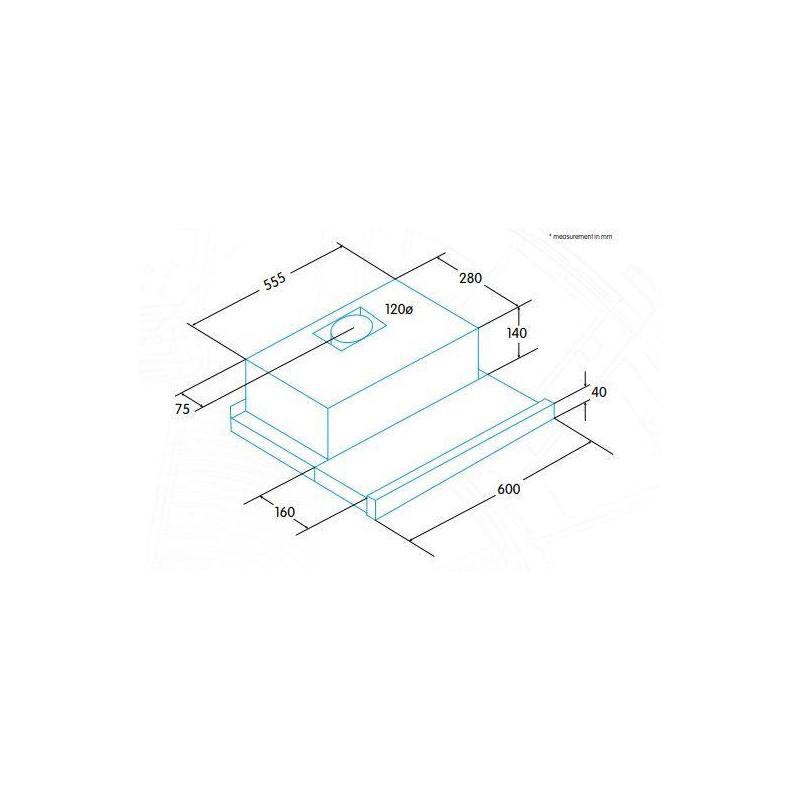 Campana conv. Extraplana Edesa ECT6411WH - 3