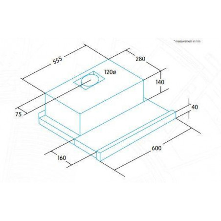 Campana conv. Extraplana Edesa ECT6411WH - 3