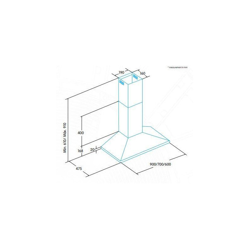 Campana decorativa Edesa ECP9411X - 3 Campana decorativa Edesa ECP9411X - 3