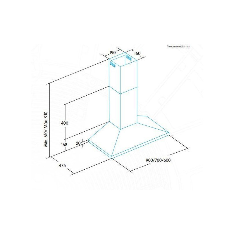 Campana decorativa Edesa ECP7411X - 3 Campana decorativa Edesa ECP7411X - 3