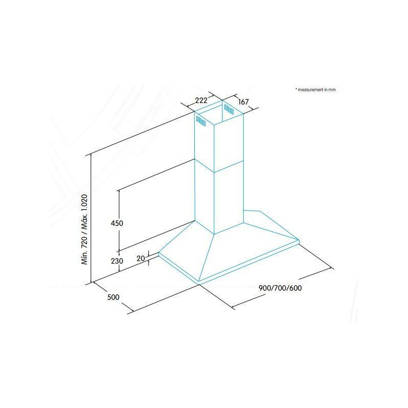 Campana decorativa Edesa ECP6611X - 3