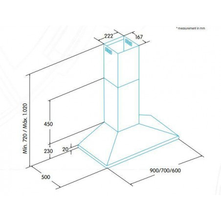 Campana decorativa Edesa ECP6611X - 3