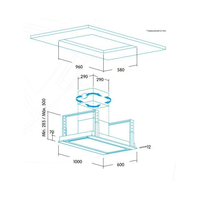 Campana decorativa techo. Edesa ECC1832WH - 3 Campana decorativa techo. Edesa ECC1832WH - 3