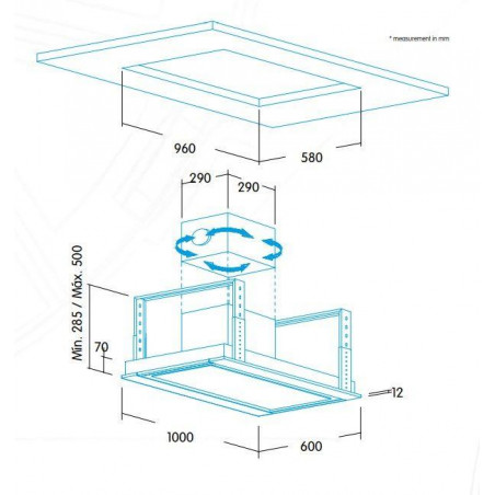 Campana decorativa techo. Edesa ECC1832WH - 3 Campana decorativa techo. Edesa ECC1832WH - 3