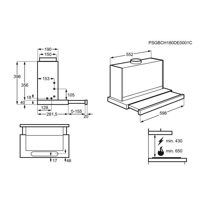 Campana conv. Extraible Zanussi ZHP62350XA - 3 Campana conv. Extraible Zanussi ZHP62350XA - 3