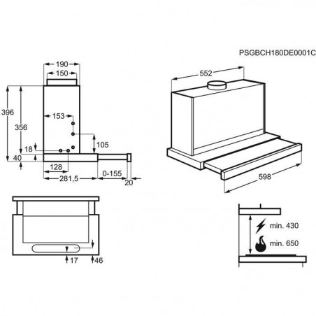 Campana conv. Extraible Zanussi ZHP62350XA - 3 Campana conv. Extraible Zanussi ZHP62350XA - 3