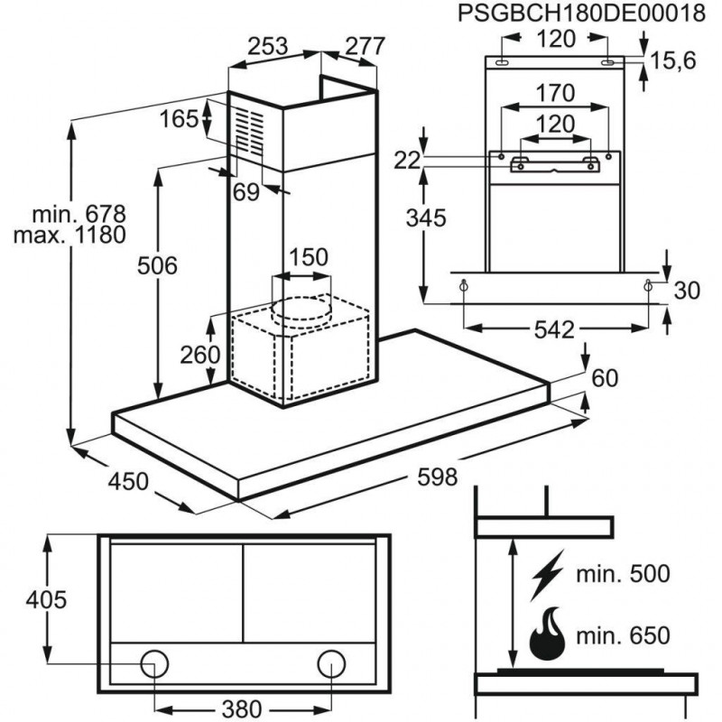 Campana decorativa Electrolux LFT416X - 3