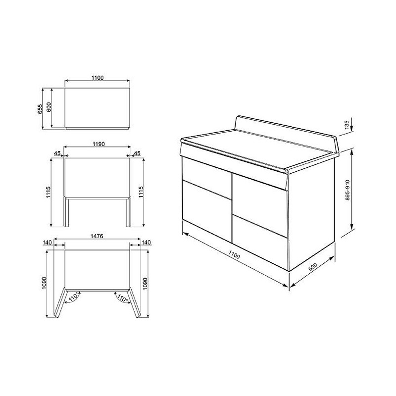 Cocina conv. Smeg TR4110P1 - 2 Cocina conv. Smeg TR4110P1 - 2