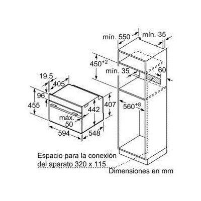 Balay 3CB5351N0 - Horno Compacto Control Comfort Clase A Negro -  Lacasadelelectrodomestico.com