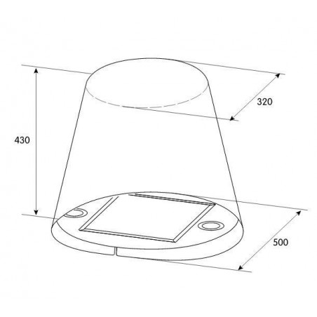 Campana decorativa isla Turboair GIOIA/WH/F/50 - 2 Campana decorativa isla Turboair GIOIA/WH/F/50 - 2