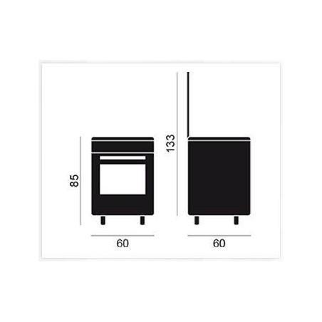 Cocina conv. Vitrokitchen CB60BN - 2