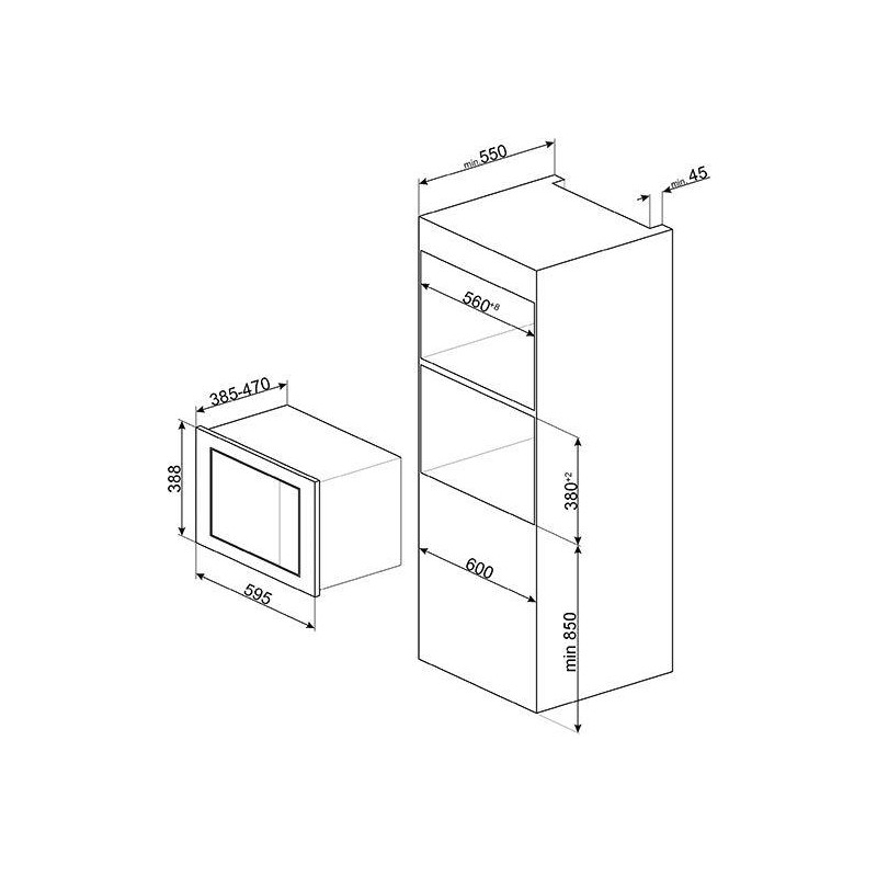 Microondas Smeg FMI325X - 2 Microondas Smeg FMI325X - 2