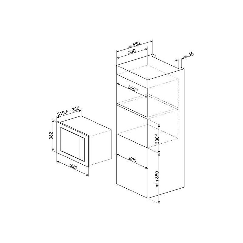 Microondas Smeg FMI017X - 2 Microondas Smeg FMI017X - 2