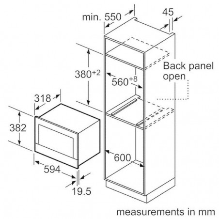 Microondas INT Bosch BEL634GS1, Infinity - 2