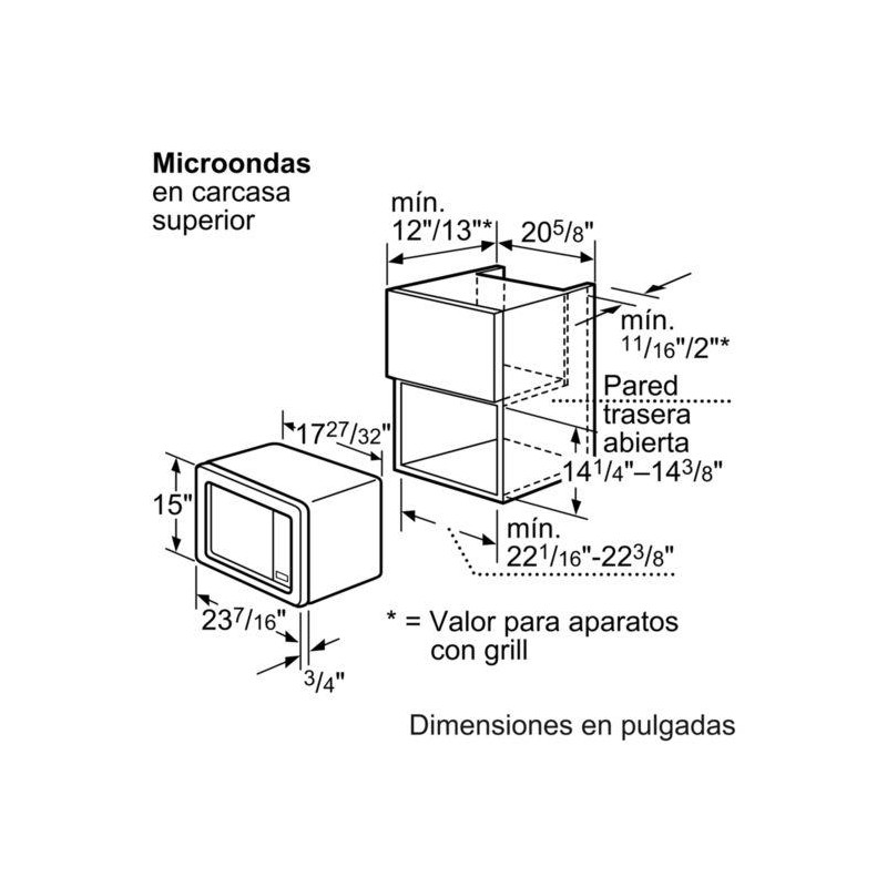 Microondas INT Siemens HF15G561 - 2 Microondas INT Siemens HF15G561 - 2