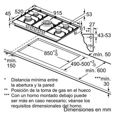 Encimera indep. Bosch PCR9A5B90 - 2