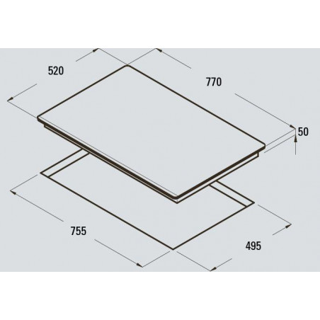 Vitrocera induccion indep.Cata Can Roca GIGA750BK - 1