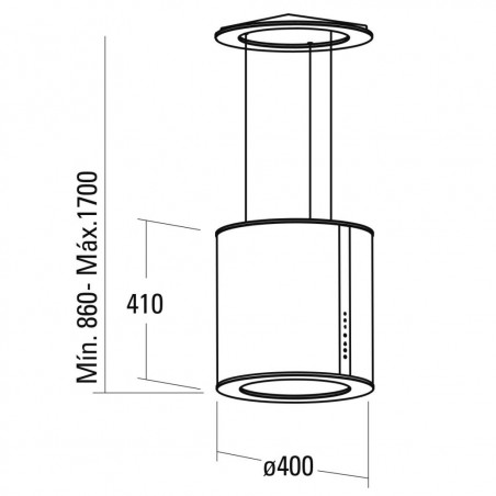 Campana decorativa isla Cata ISLAMOON, - 3