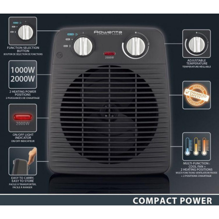Termoventilador Rowenta SO2210F0 - 5 Termoventilador Rowenta SO2210F0 - 5
