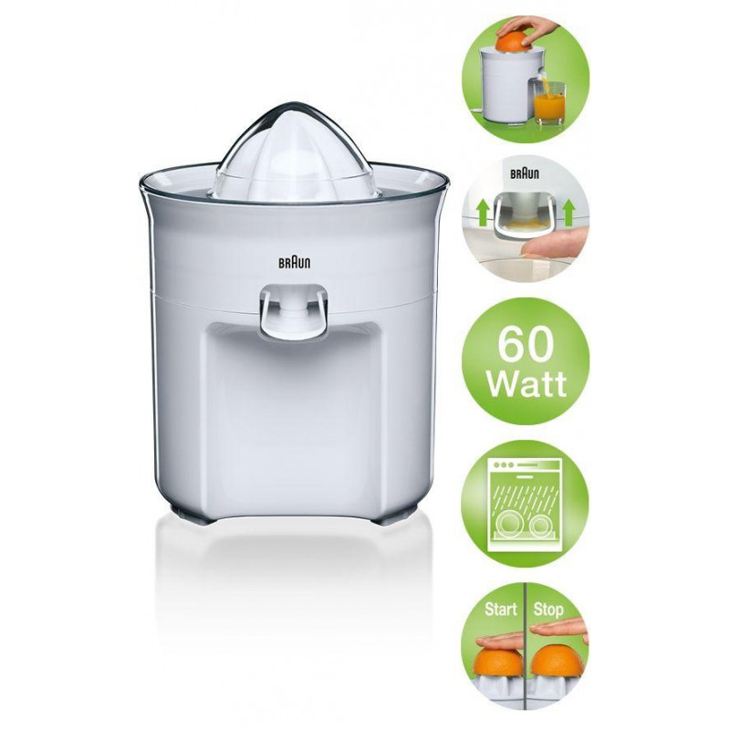 Exprimidor Braun CJ3050, 60w, vertido directo, blo - 2 Exprimidor Braun CJ3050, 60w, vertido directo, blo - 2