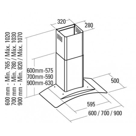 Campana decorativa Cata GAMMA700 - 3 Campana decorativa Cata GAMMA700 - 3