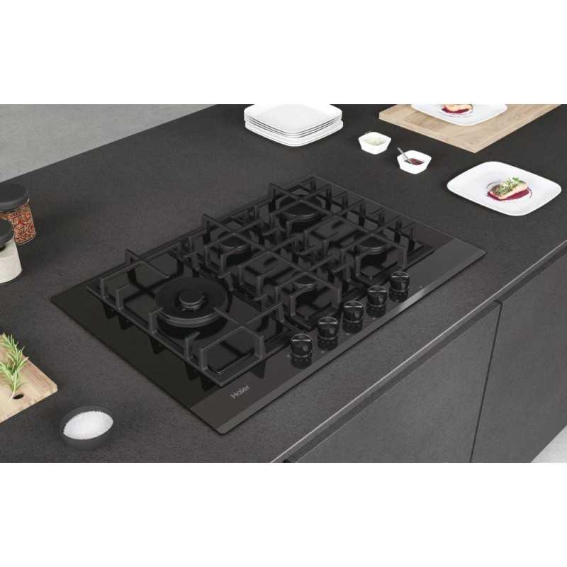 Encimera indep.Cristal Gas Haier HAVG7WL4HB - 6 Encimera indep.Cristal Gas Haier HAVG7WL4HB - 6