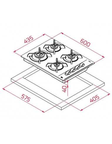 Encimera Cristalgas indep. Teka GBC64003KBABK - 9 Encimera Cristalgas indep. Teka GBC64003KBABK - 9