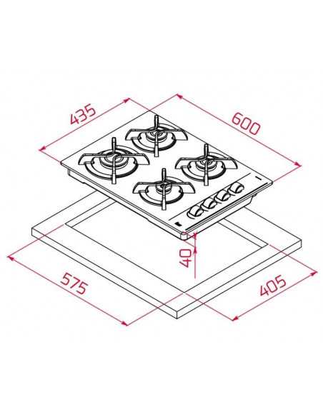Encimera Cristalgas indep. Teka GBC64003KBABK - 9 Encimera Cristalgas indep. Teka GBC64003KBABK - 9