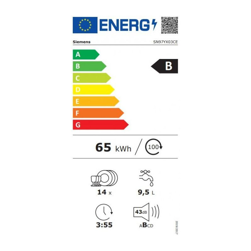 Lavavajillas 60 INT Siemens SN97YX03CE, Top - 5