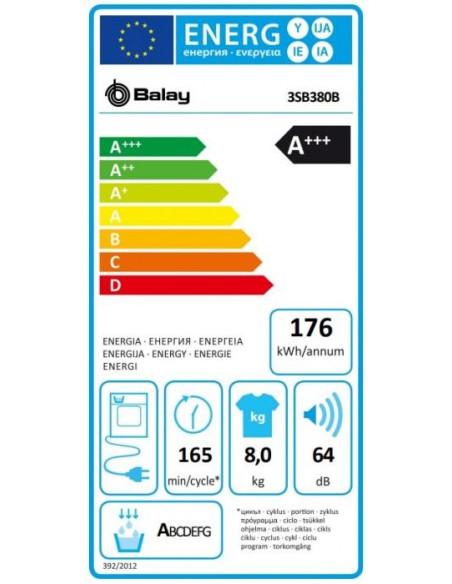 Secadora frontal Balay 3SB380B - 2 Secadora frontal Balay 3SB380B - 2