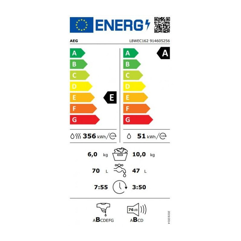 Lavasecadora Aeg L8WEC162 (PNC:914605256) - 9