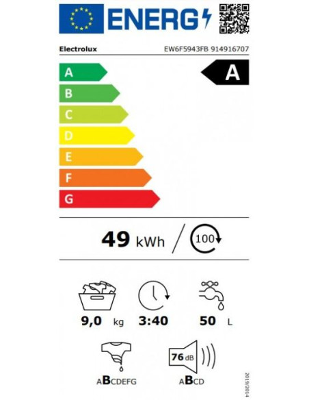 Lavadora fron Electrolux EW6F5943FB (PNC:914916707 - 6 Lavadora fron Electrolux EW6F5943FB (PNC:914916707 - 6
