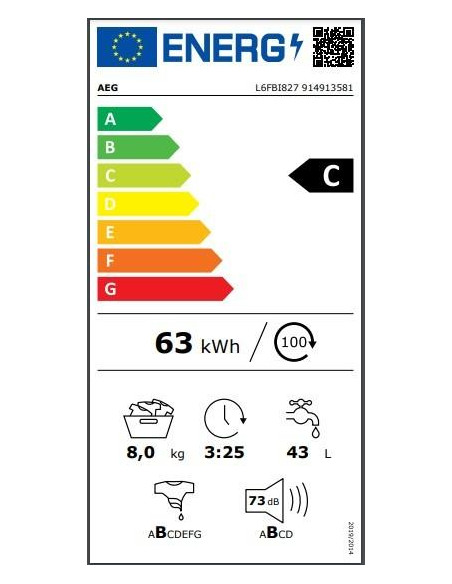 Lavadora frontal Aeg L6FBI827 (PNC: 914913581) - 9