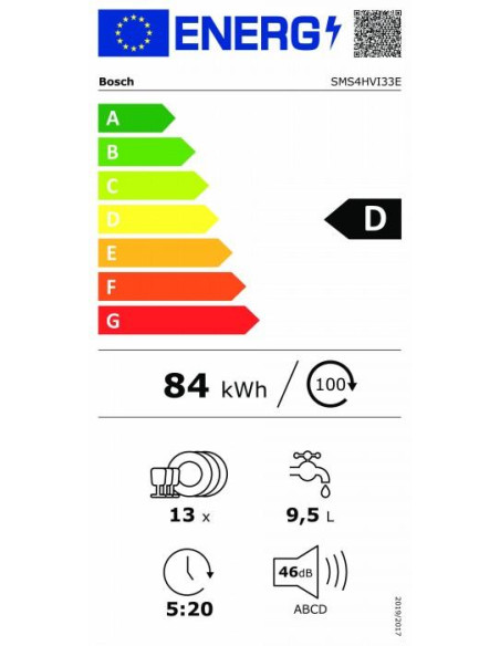Lavavajillas 60 Bosch SMS4HVI33E - 12 Lavavajillas 60 Bosch SMS4HVI33E - 12