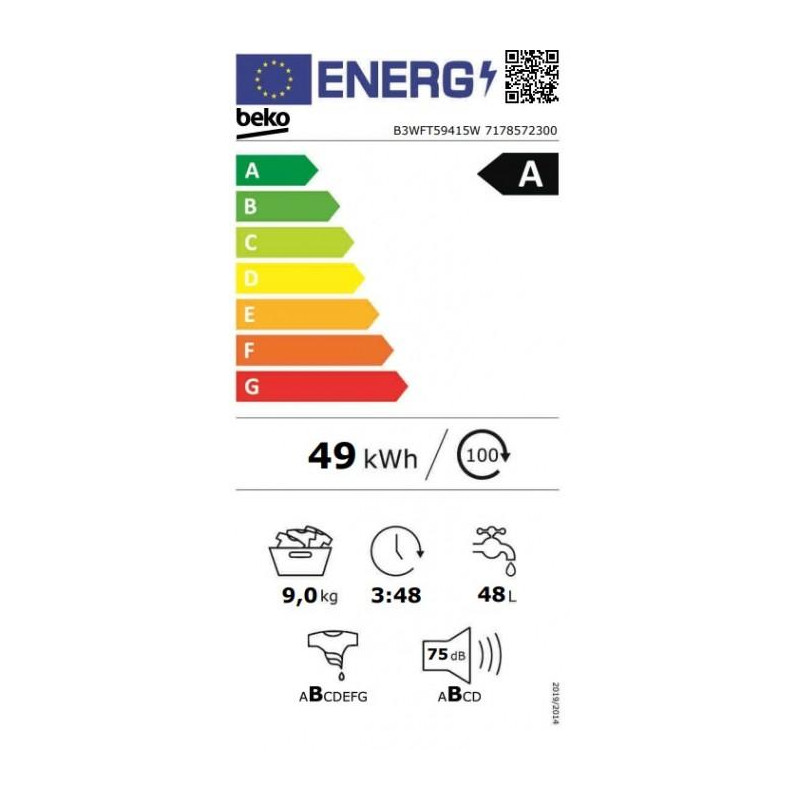 Lavadora frontal Beko B3WFT59415W - 2 Lavadora frontal Beko B3WFT59415W - 2