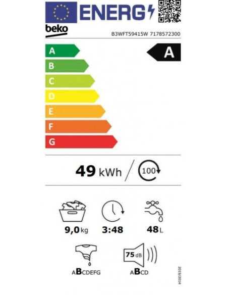 Lavadora frontal Beko B3WFT59415W - 2 Lavadora frontal Beko B3WFT59415W - 2