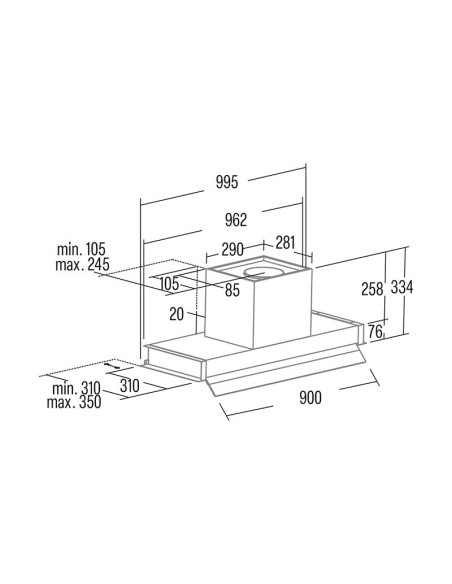 Campana conv. Grupo filtrante Cata CORONAX100B - 1