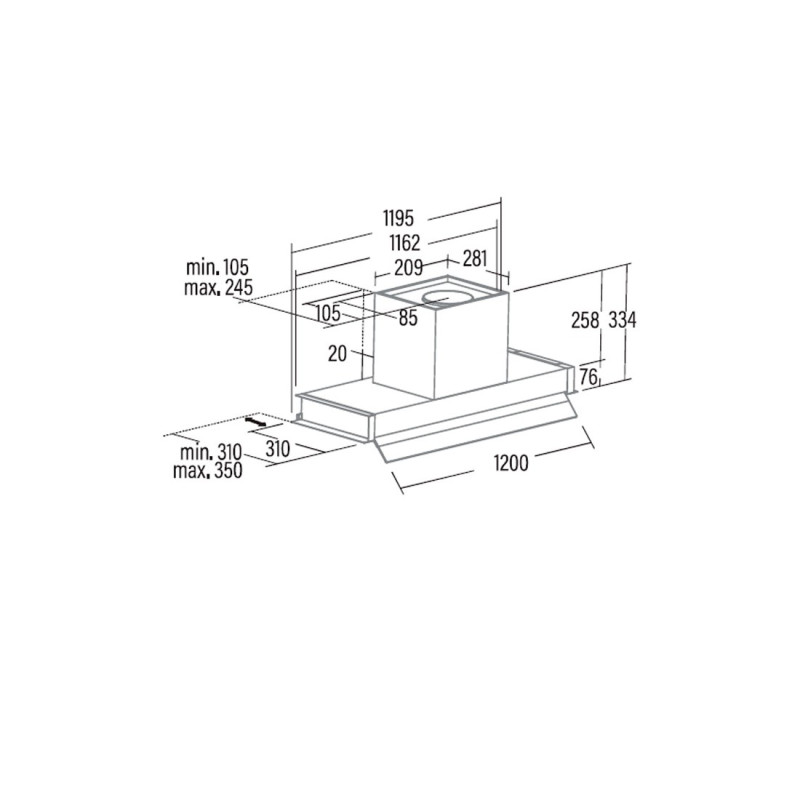 Campana conv. Grupo filtrante Cata CORONAX120B - 4 Campana conv. Grupo filtrante Cata CORONAX120B - 4