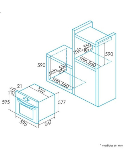 Horno MF indep. Edesa EOE6040XA - 2 Horno MF indep. Edesa EOE6040XA - 2