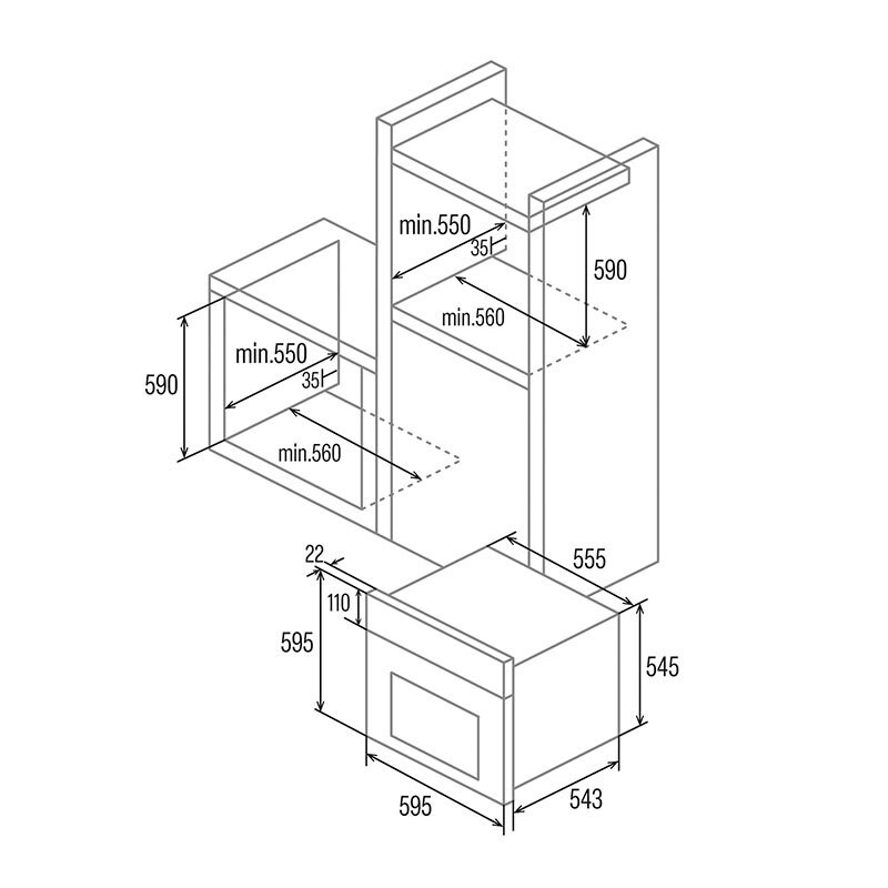 Horno MF indep. Cata MDS8007BK (07034508) - 2 Horno MF indep. Cata MDS8007BK (07034508) - 2