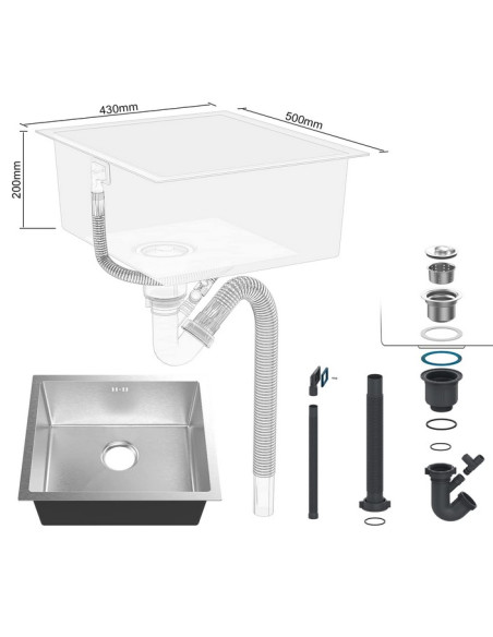 Fregadero inox Nova SIENA5043N - 4 Fregadero inox Nova SIENA5043N - 4