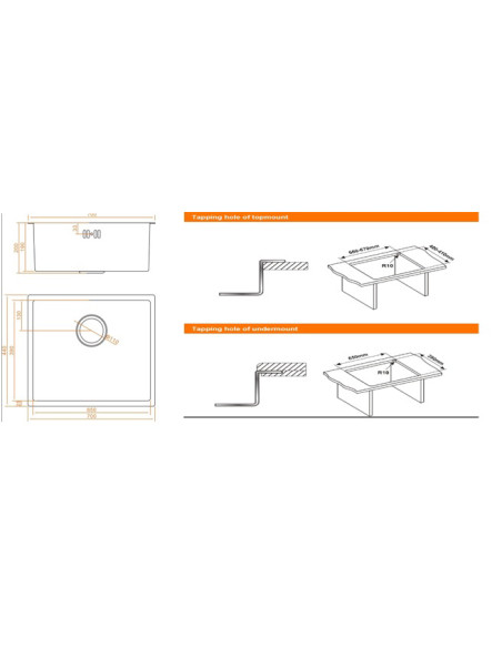 Fregadero inox Nova MILAN7044N - 2