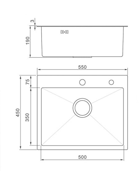 Fregadero inox Nova PADUA5545N - 2