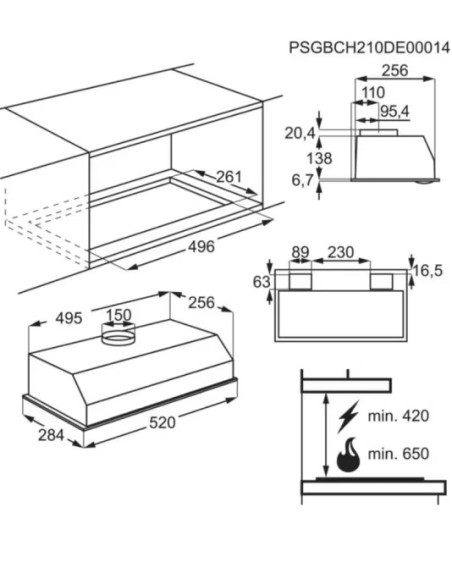 Campana conv. Grupo filtrante Electrolux LFG235S - 1