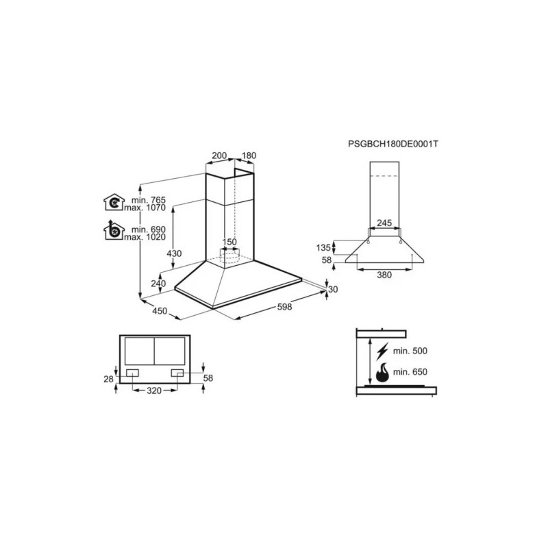 Campana decorativa Electrolux LFC316X - 2 Campana decorativa Electrolux LFC316X - 2