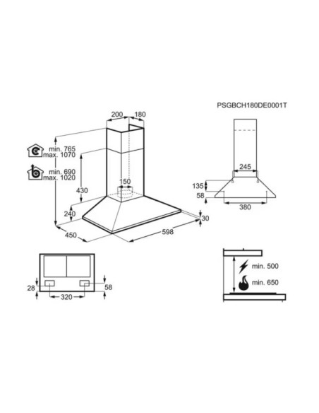 Campana decorativa Electrolux LFC316X - 2 Campana decorativa Electrolux LFC316X - 2