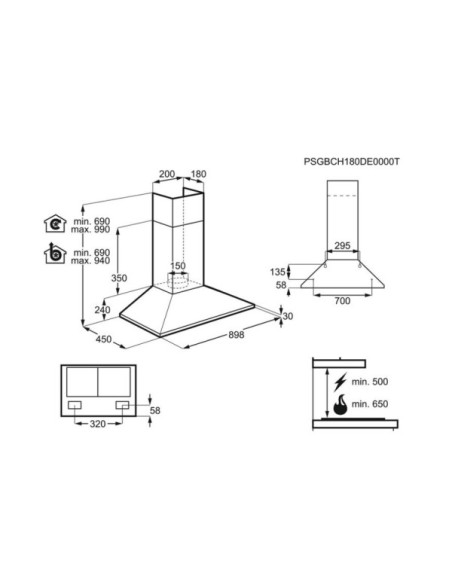 Campana decorativa Electrolux LFC319X - 2