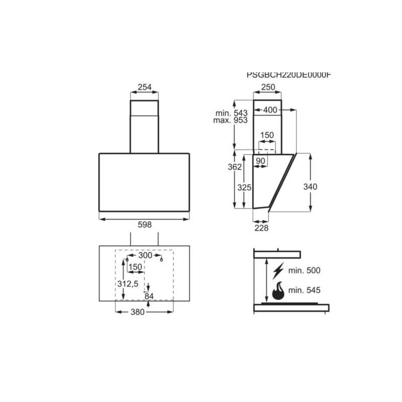 Campana decorativa Electrolux LFV436K - 2 Campana decorativa Electrolux LFV436K - 2