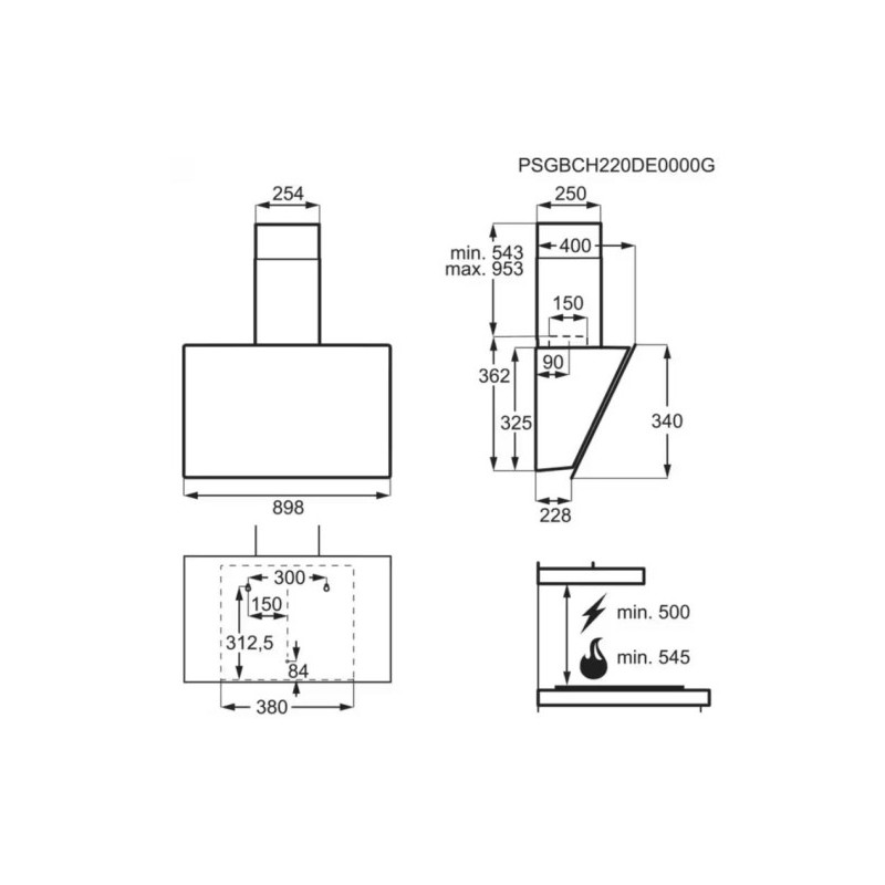 Campana decorativa Electrolux LFV439K - 2 Campana decorativa Electrolux LFV439K - 2