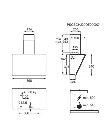 Campana decorativa Electrolux LFV439K - 2 Campana decorativa Electrolux LFV439K - 2